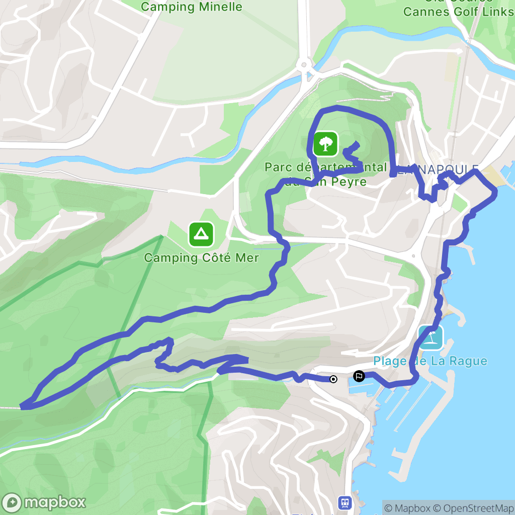 Théoule-sur-Mer : carte du parcours de randonnée - France
