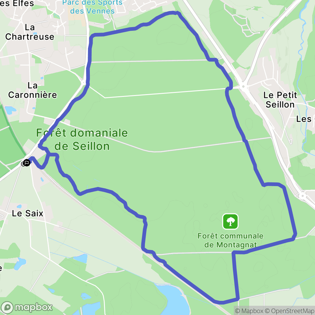 Péronnas : carte du parcours de randonnée - France