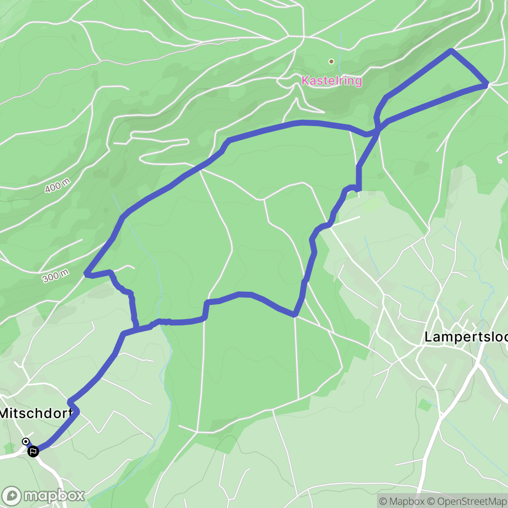 Gœrsdorf : carte du parcours de randonnée - France