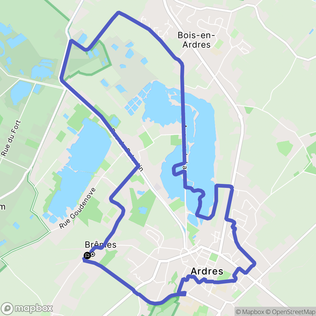 Brêmes : carte du parcours de randonnée - France