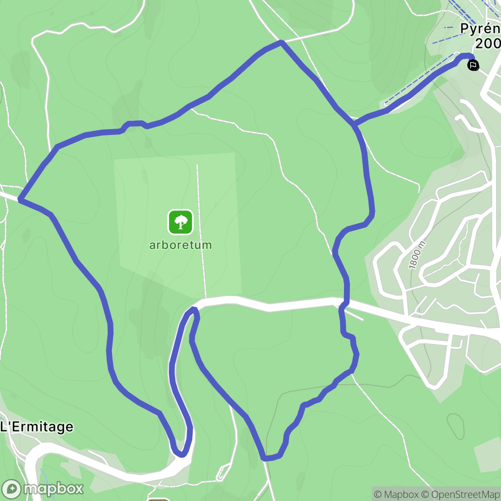 Bolquère : carte du parcours de randonnée - France