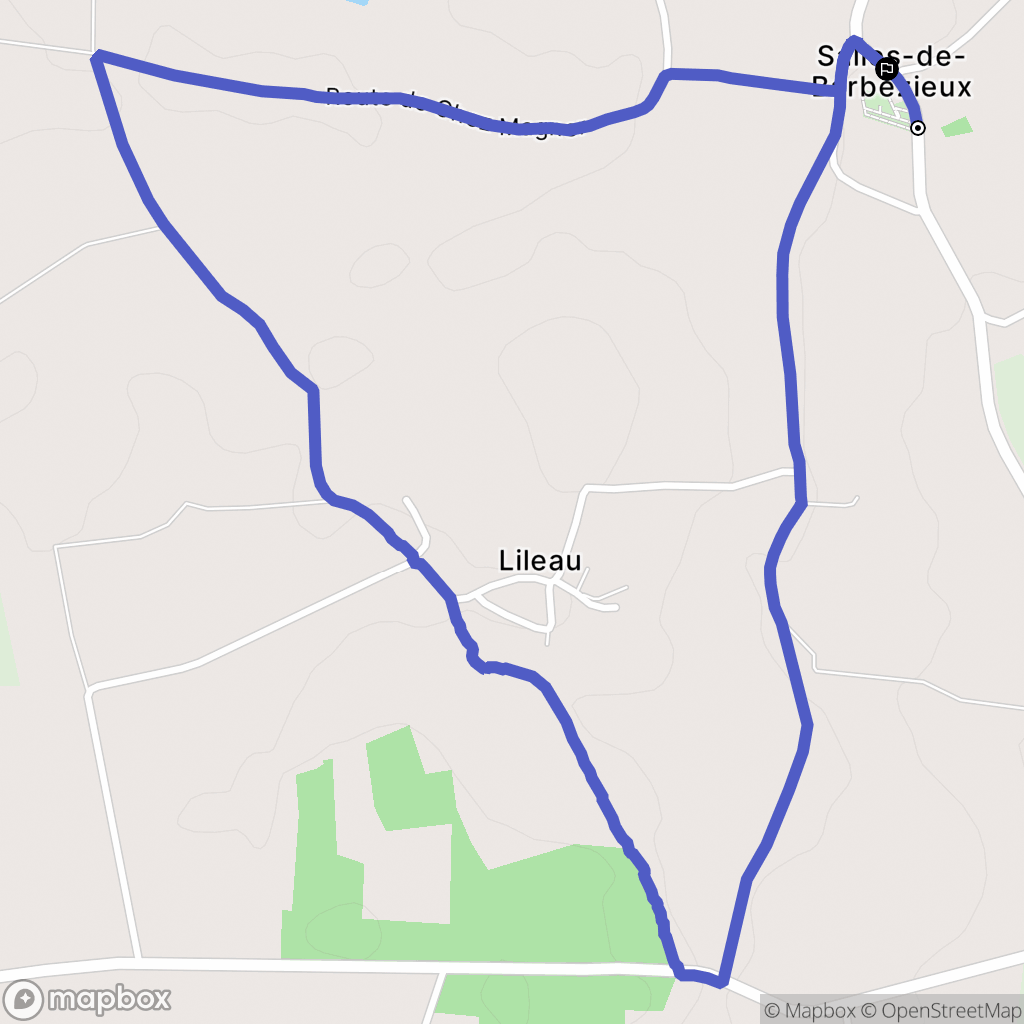 Salles-de-Barbezieux : carte du parcours de randonnée - France