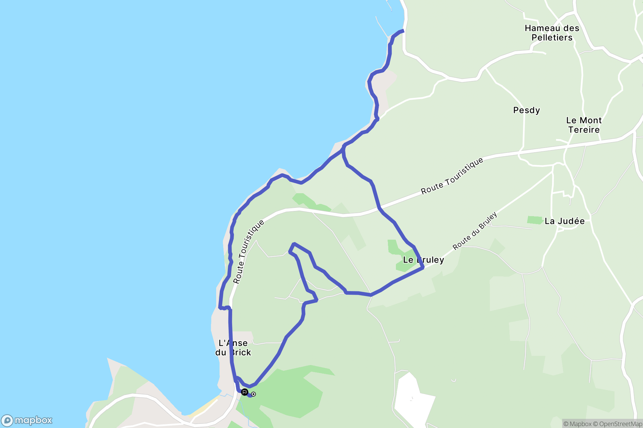 Fermanville : carte du parcours de randonnée - France