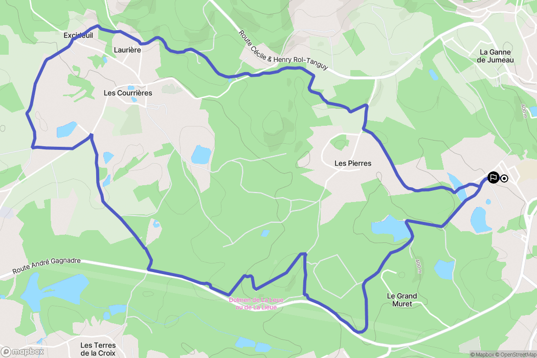 Ambazac : carte du parcours de randonnée - France