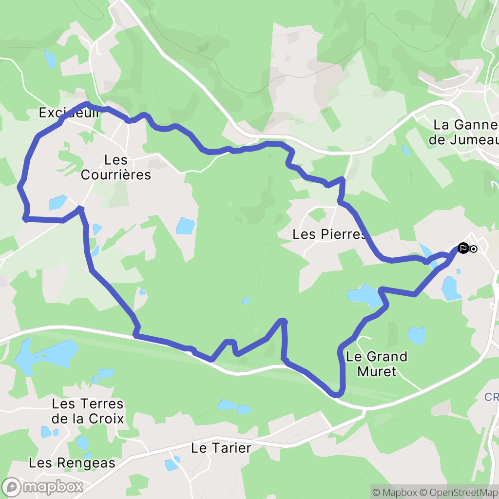 Ambazac : carte du parcours de randonnée - France