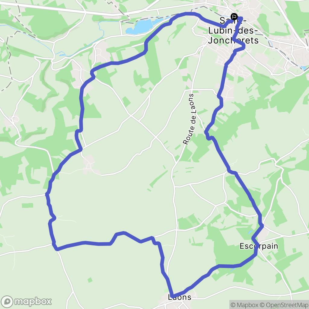 Nonancourt : carte du parcours de randonnée - France