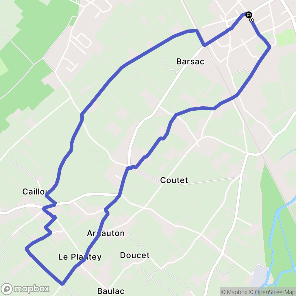Barsac : carte du parcours de randonnée - France