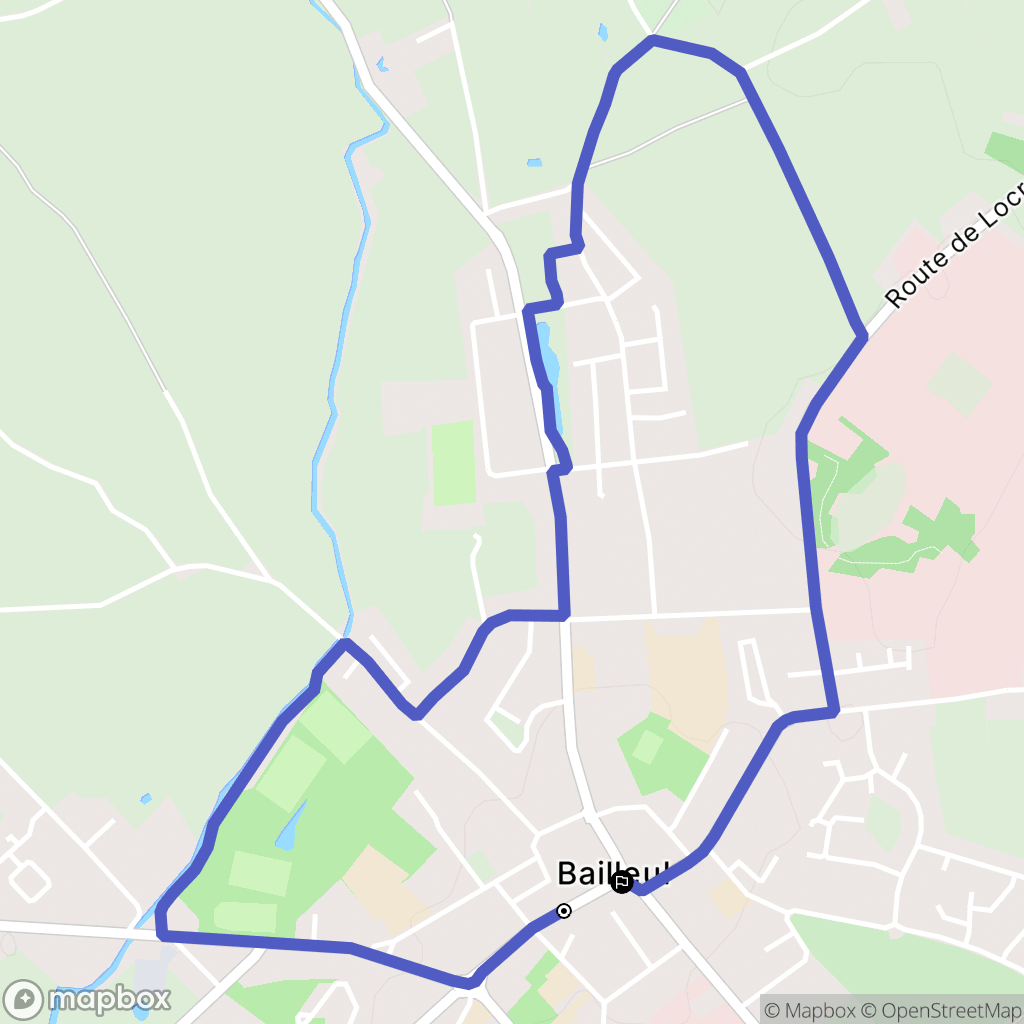 Bailleul : carte du parcours de randonnée - France