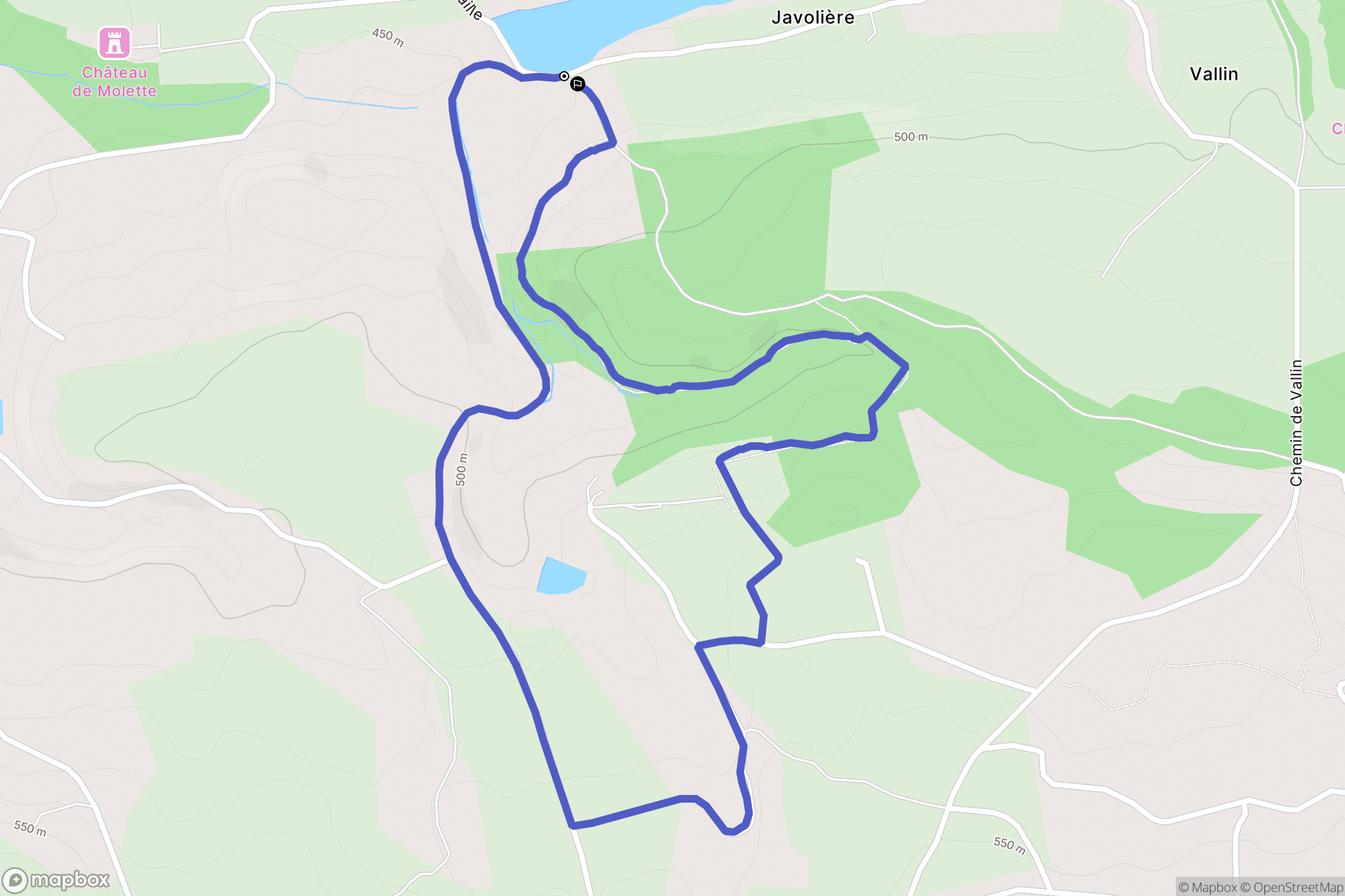 Saint-Victor-de-Cessieu : carte du parcours de randonnée - France
