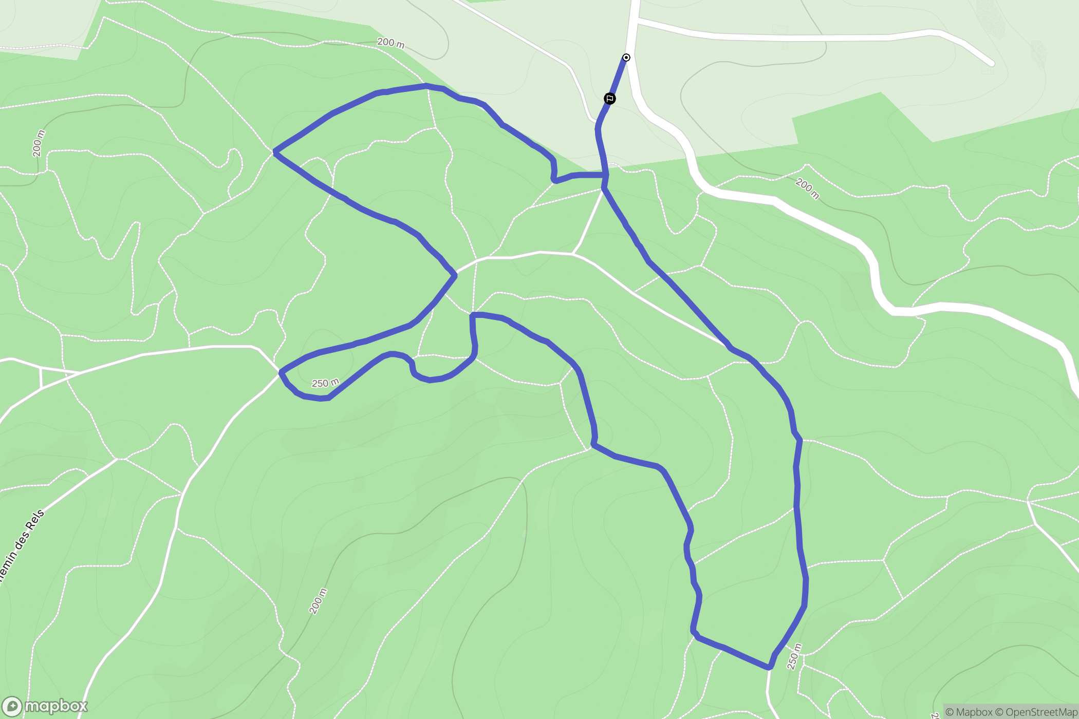Mézens : carte du parcours de randonnée - France