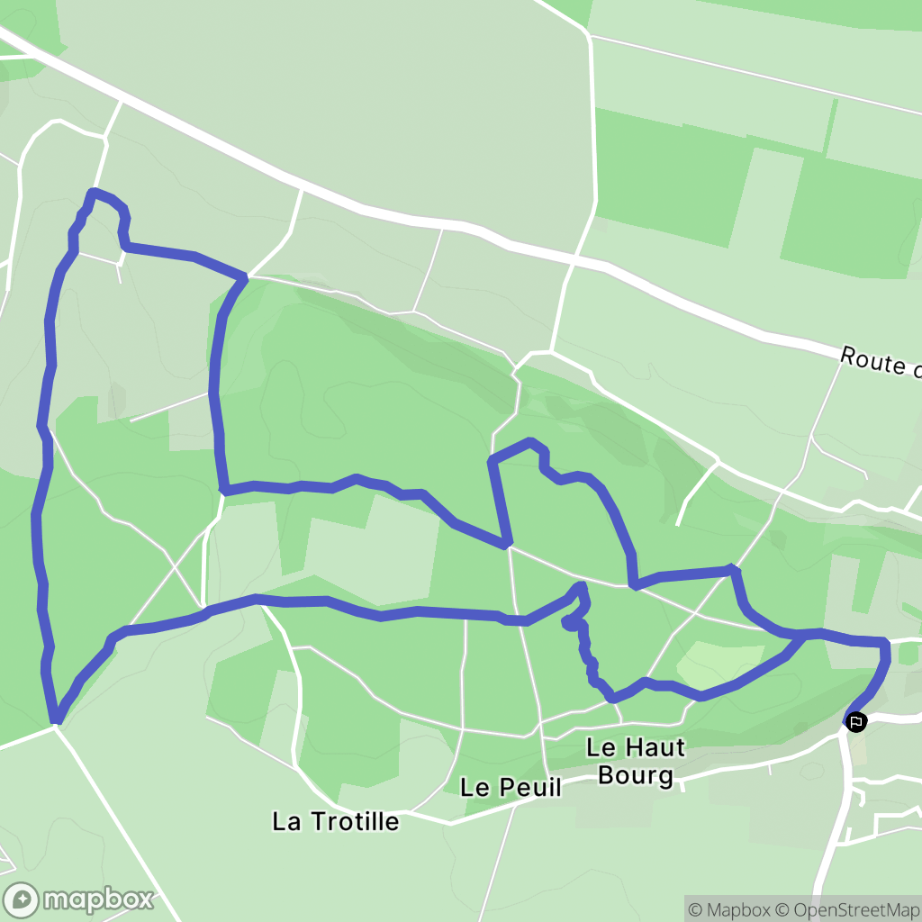 Cinais : carte du parcours de randonnée - France