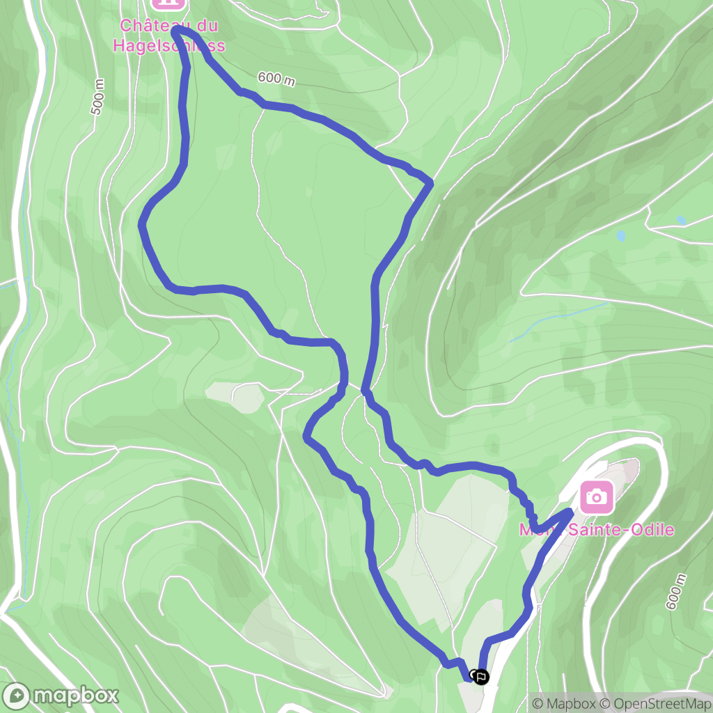 Ottrott : carte du parcours de randonnée - France