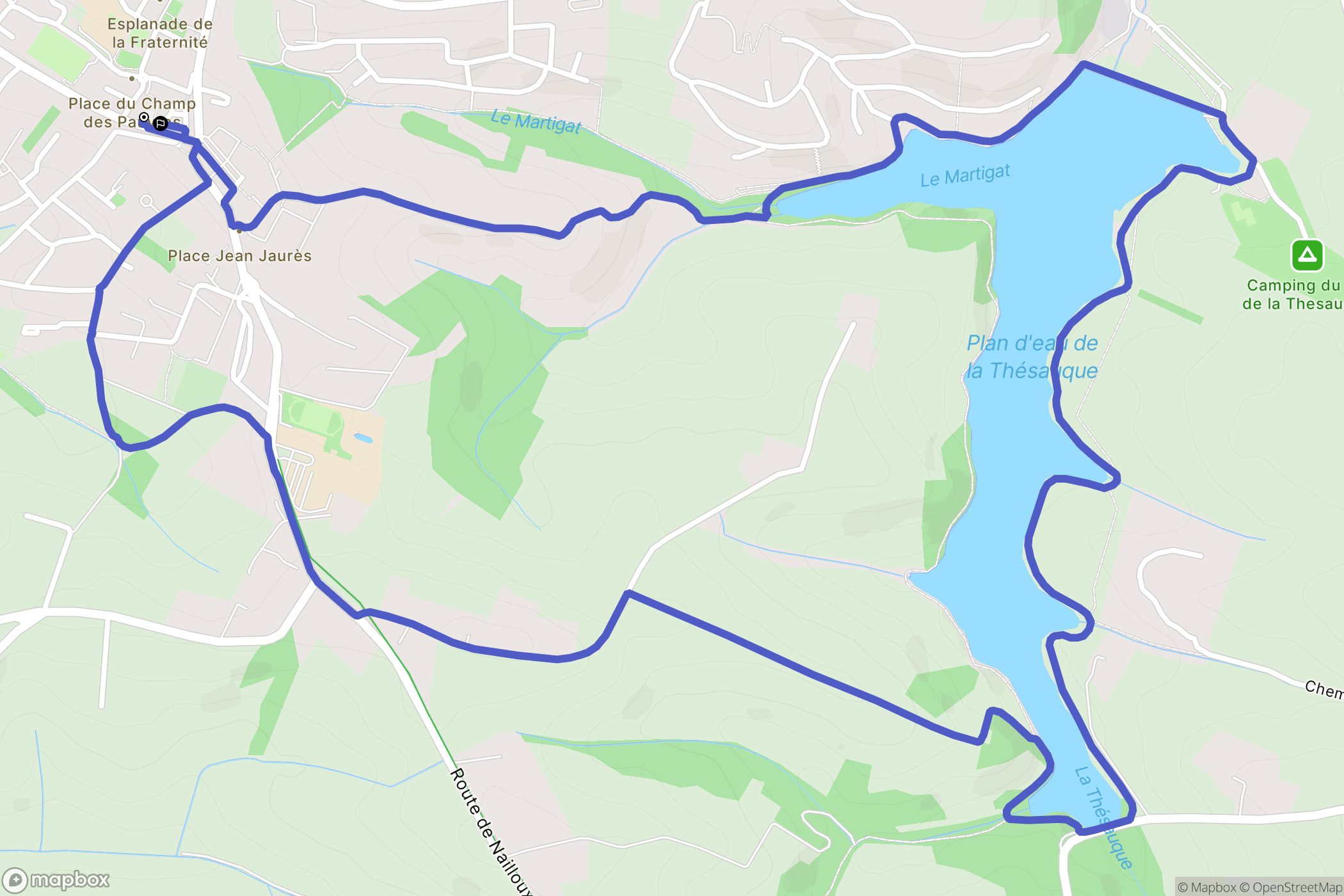 Nailloux : carte du parcours de randonnée - France
