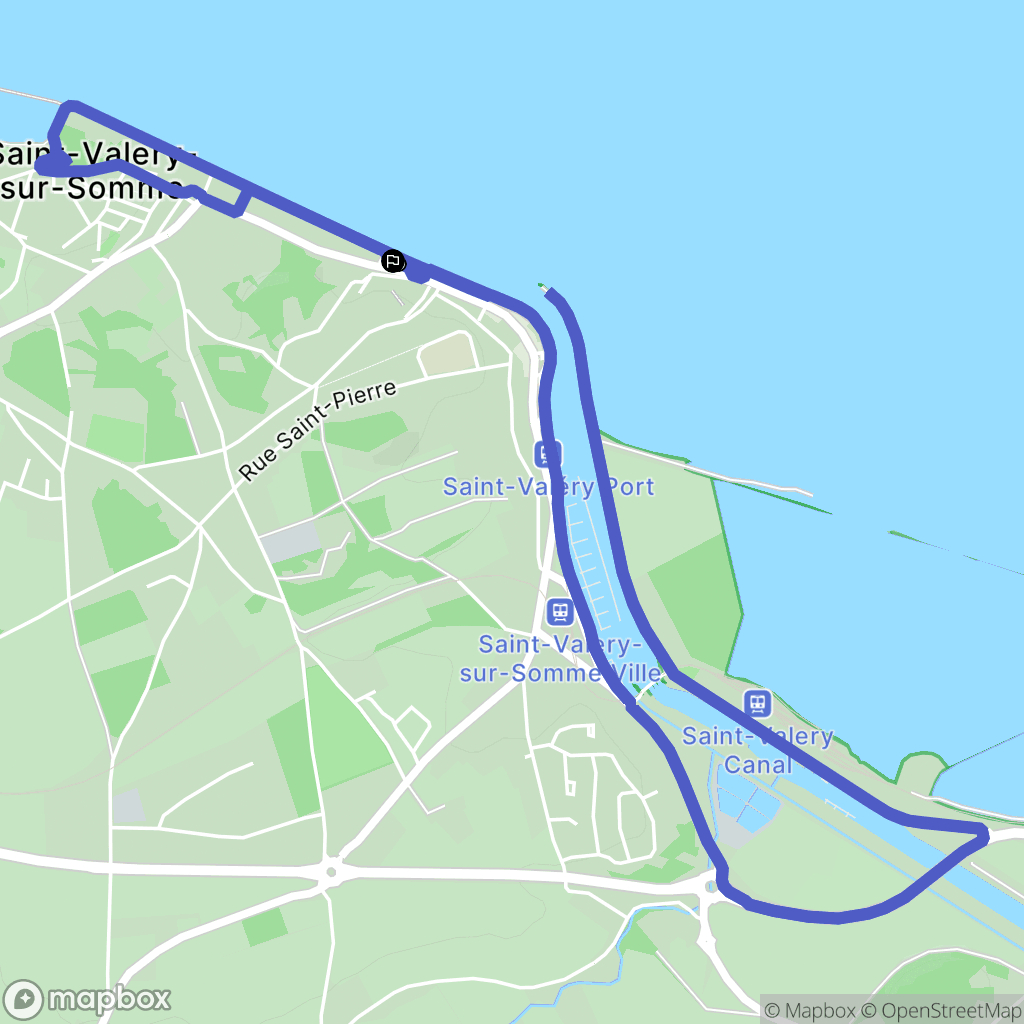 Saint-Valery-sur-Somme : carte du parcours de randonnée - France