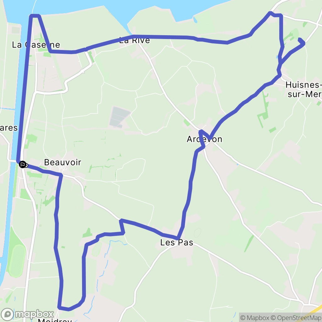 Beauvoir : carte du parcours de randonnée - France