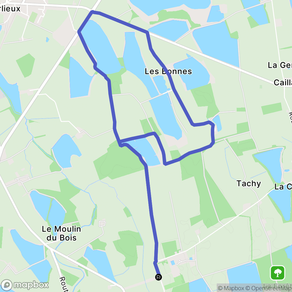 Le Plantay : carte du parcours de randonnée - France