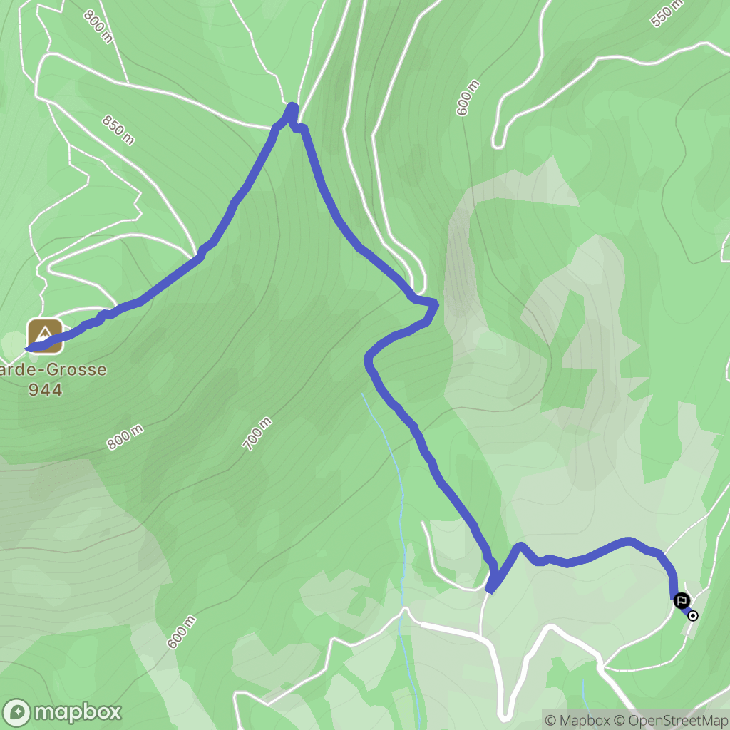 Châteauneuf-de-Bordette : carte du parcours de randonnée - France