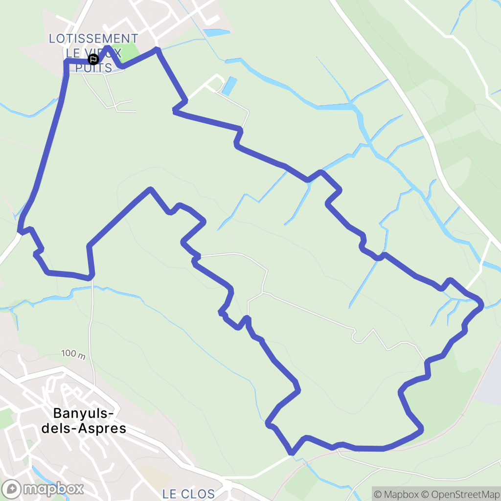 Saint-Jean-Lasseille : carte du parcours de randonnée - France