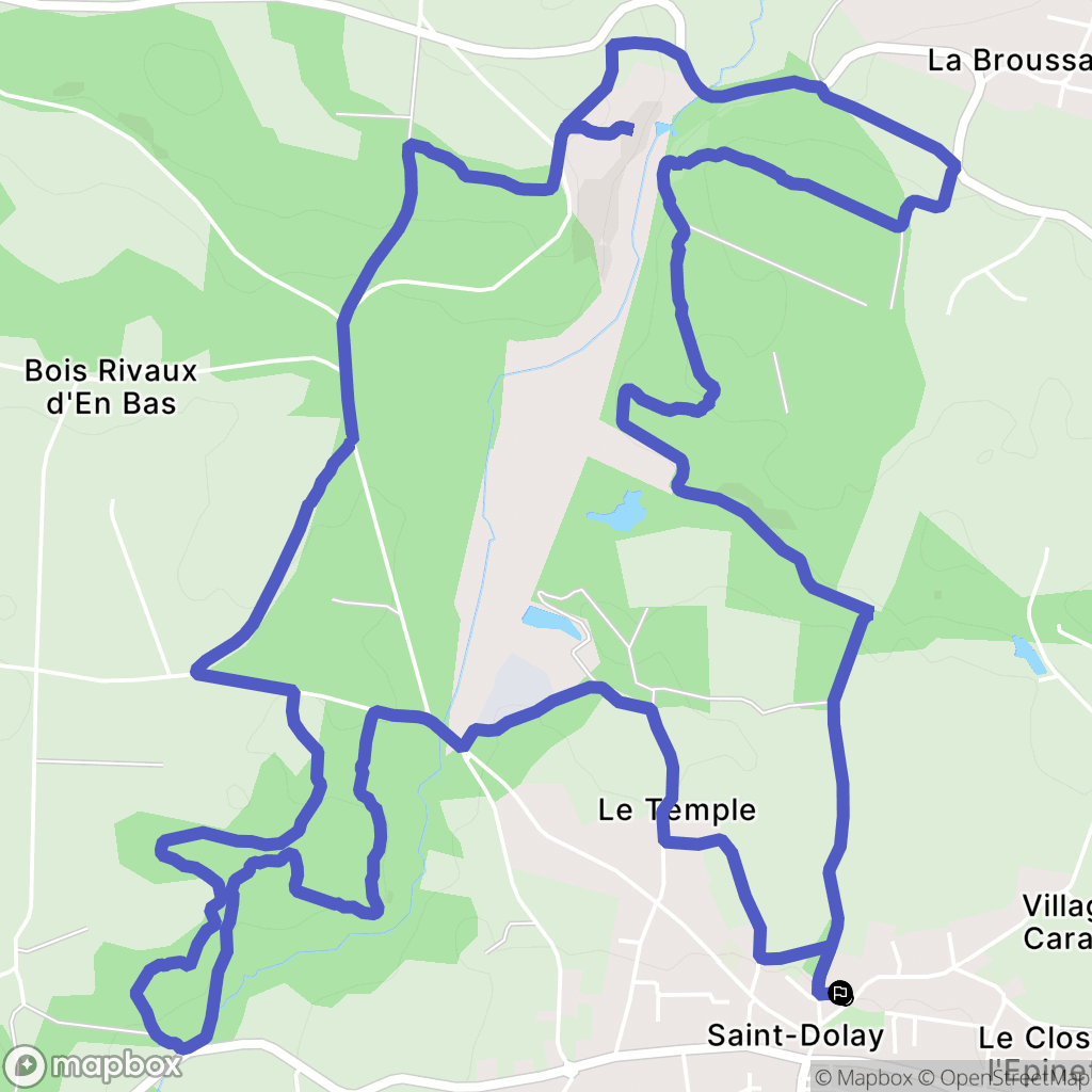 Saint-Dolay : carte du parcours de randonnée - France
