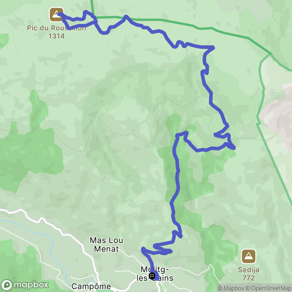 Molitg-les-Bains : carte du parcours de randonnée - France