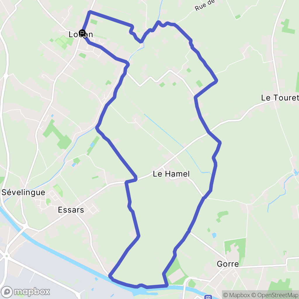 Locon : carte du parcours de randonnée - France