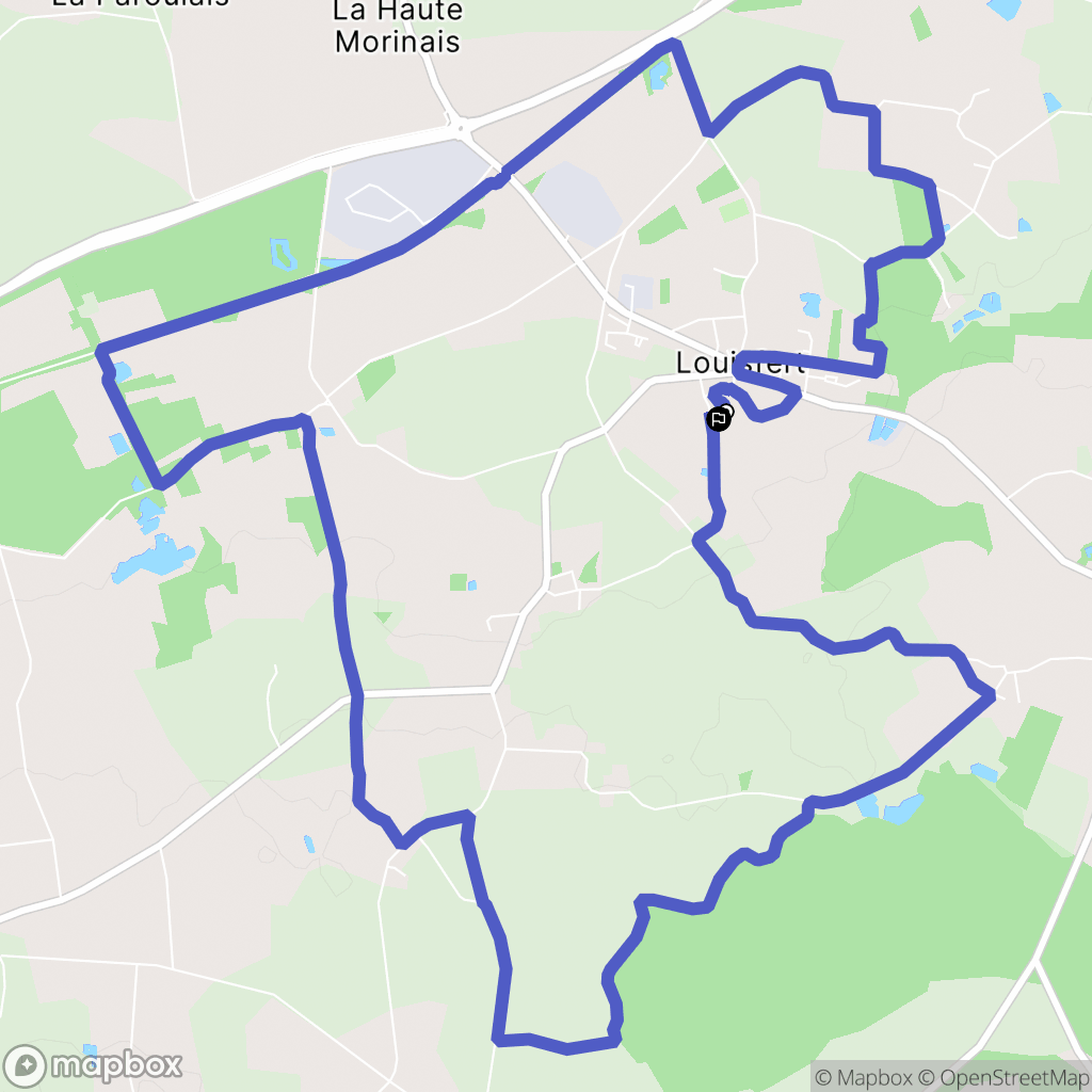 Louisfert : carte du parcours de randonnée - France