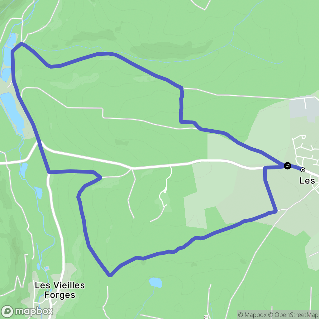 Les Mazures : carte du parcours de randonnée - France