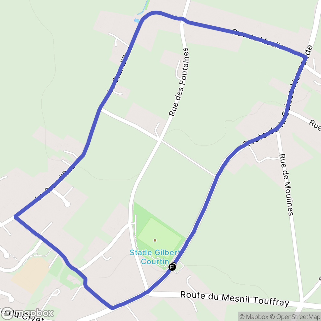 Barbery : carte du parcours de randonnée - France