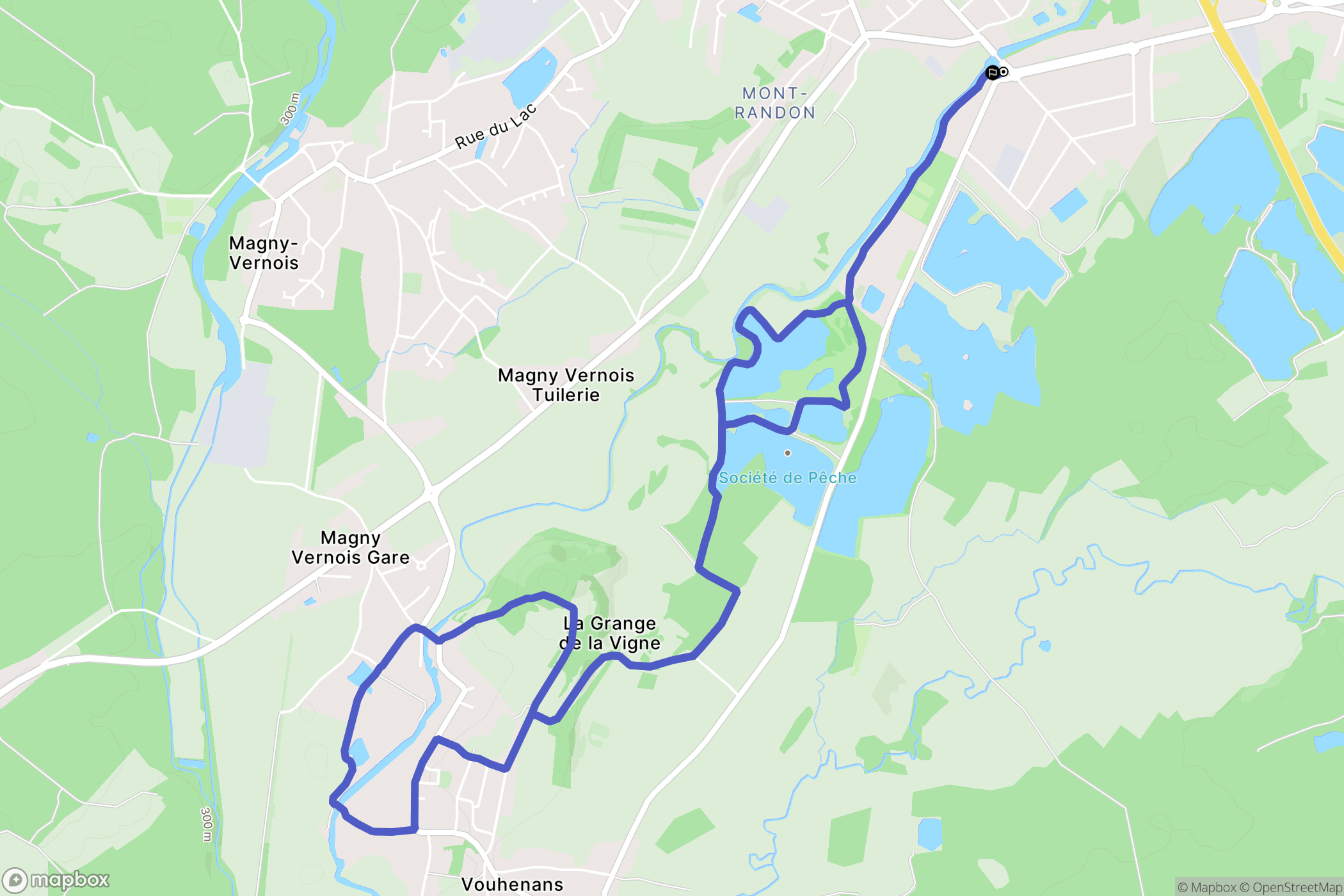 Lure : carte du parcours de randonnée - France