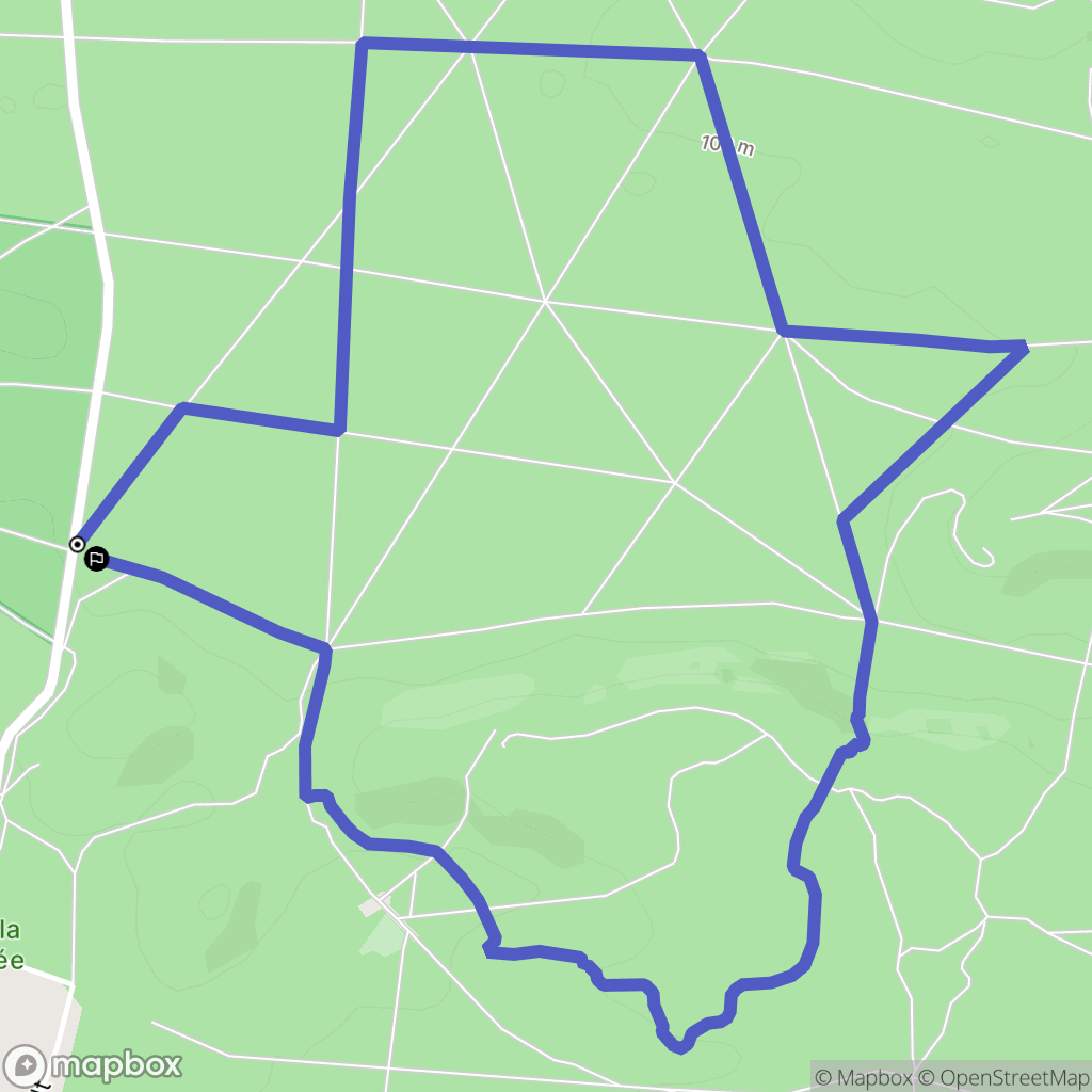 Fontainebleau : carte du parcours de randonnée - France