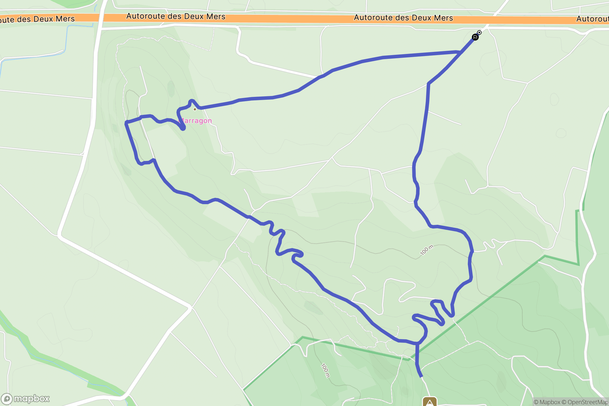 Luc-sur-Orbieu : carte du parcours de randonnée - France
