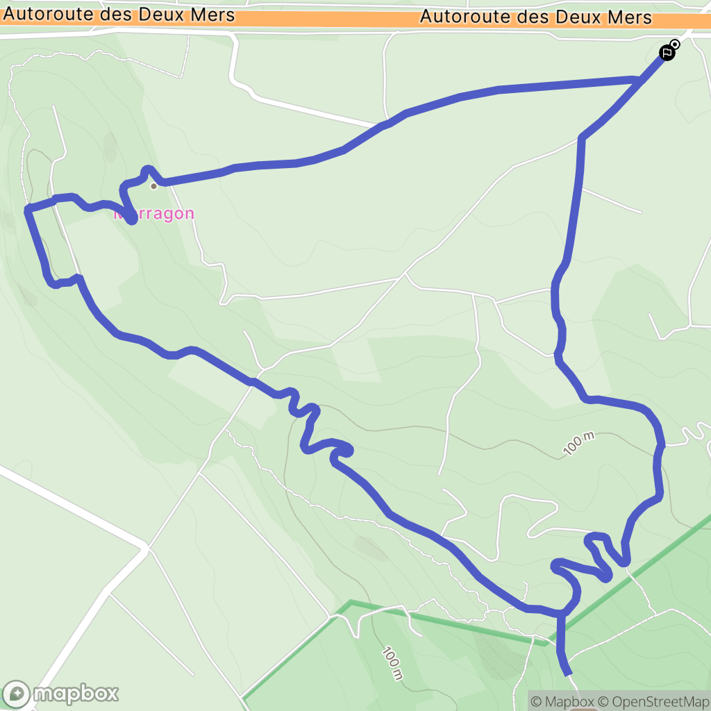 Luc-sur-Orbieu : carte du parcours de randonnée - France