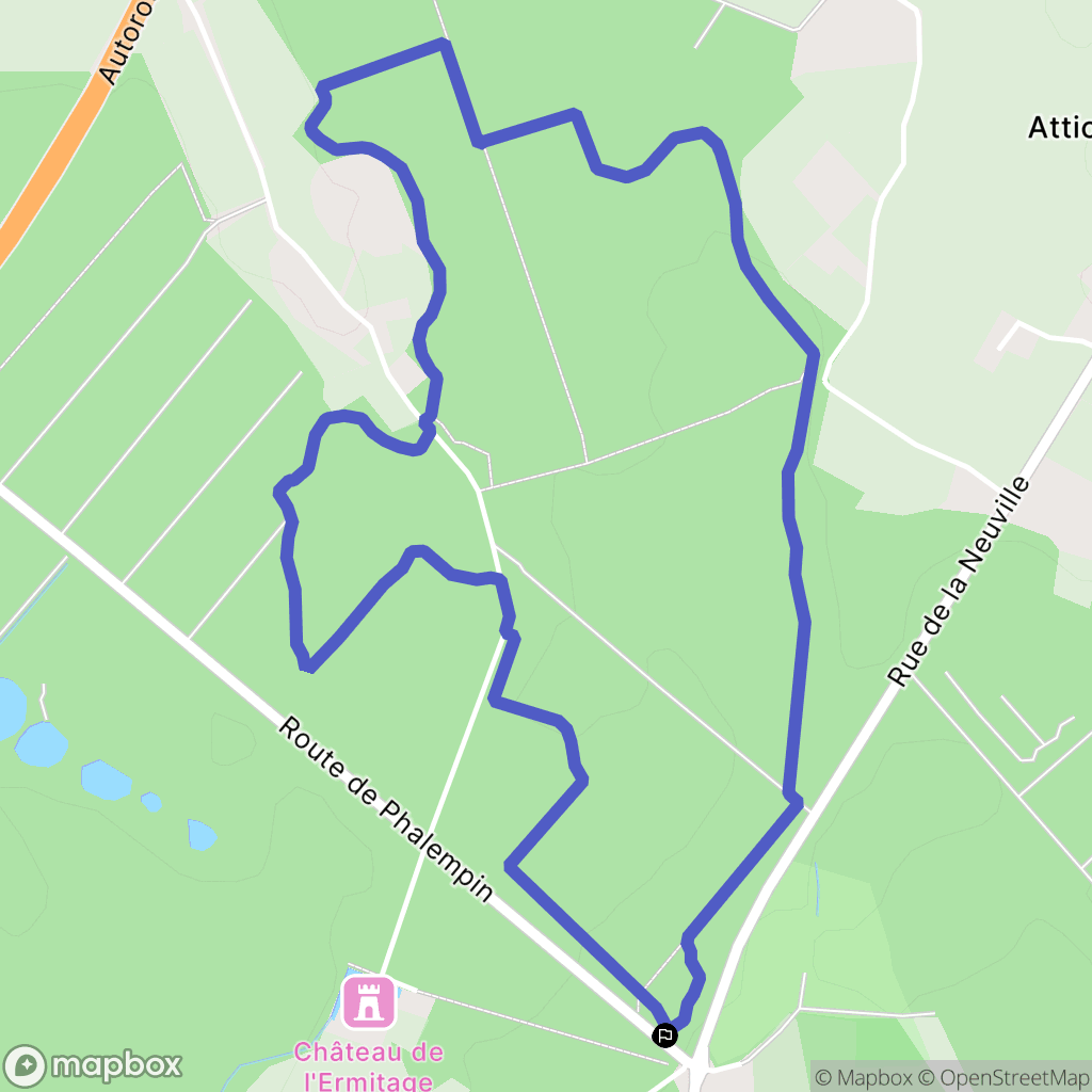 La Neuville : carte du parcours de randonnée - France