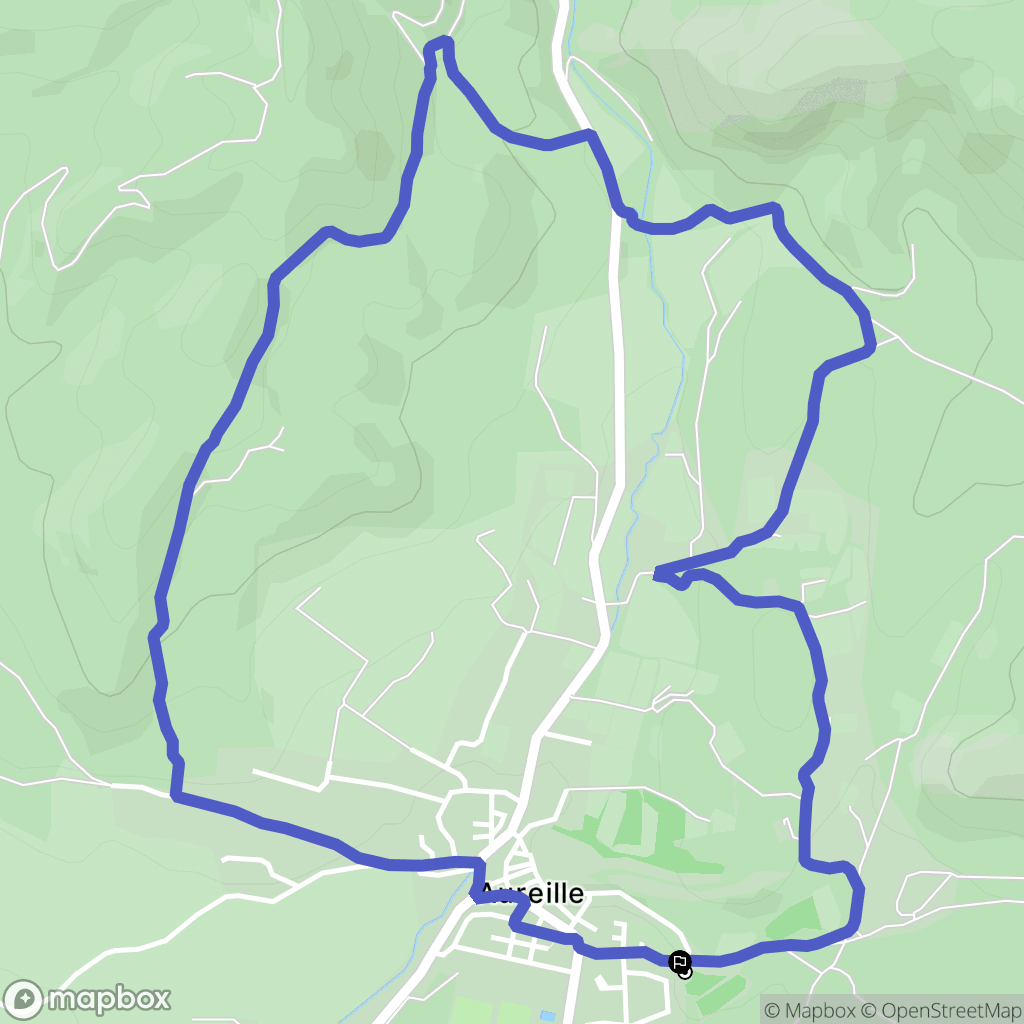 Aureille : carte du parcours de randonnée - France