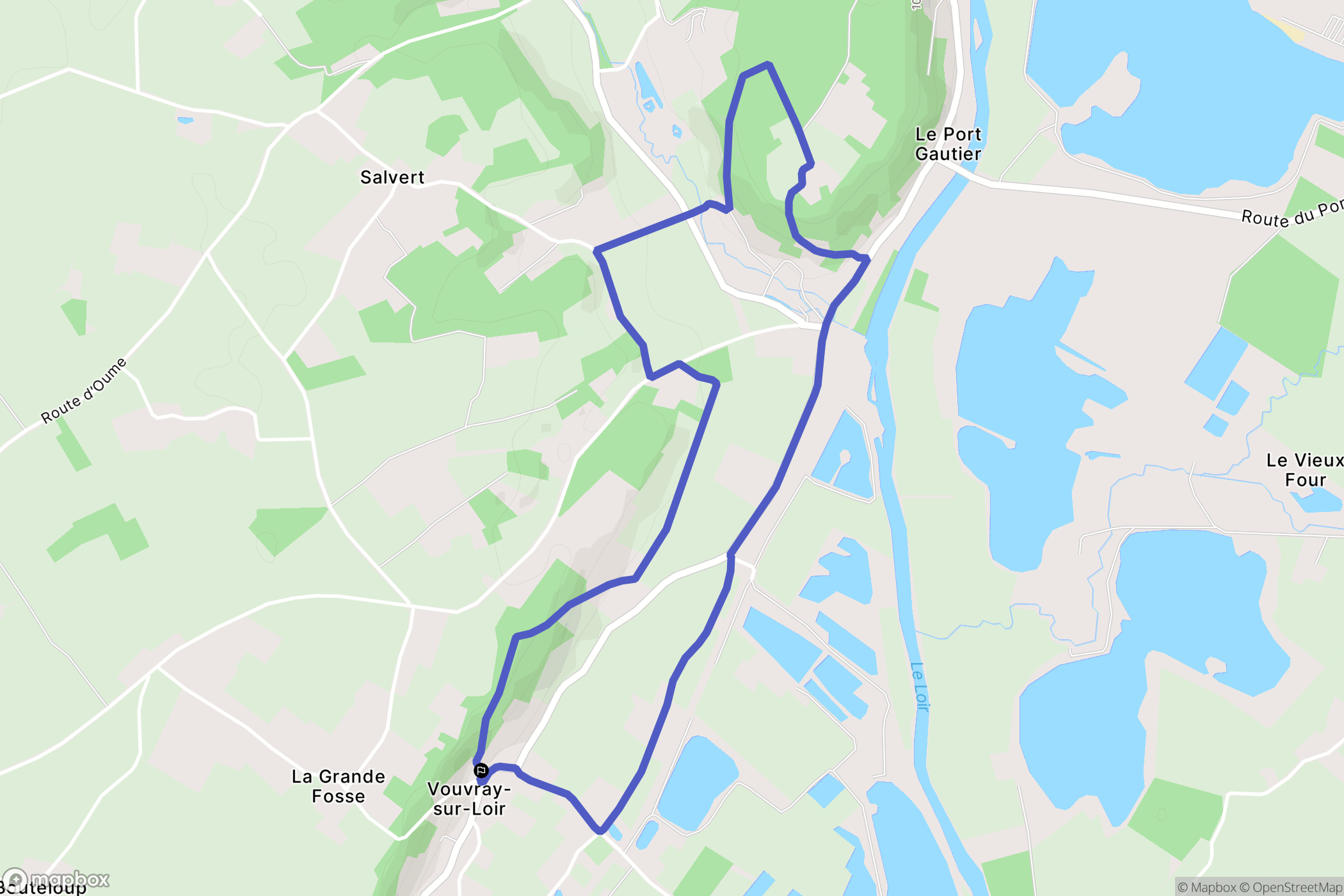 Montval-sur-Loir : carte du parcours de randonnée - France
