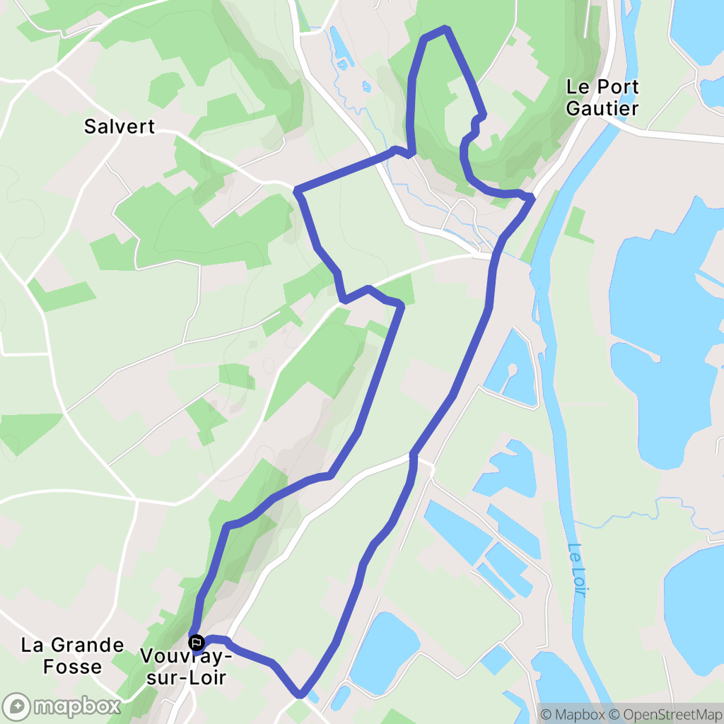 Montval-sur-Loir : carte du parcours de randonnée - France