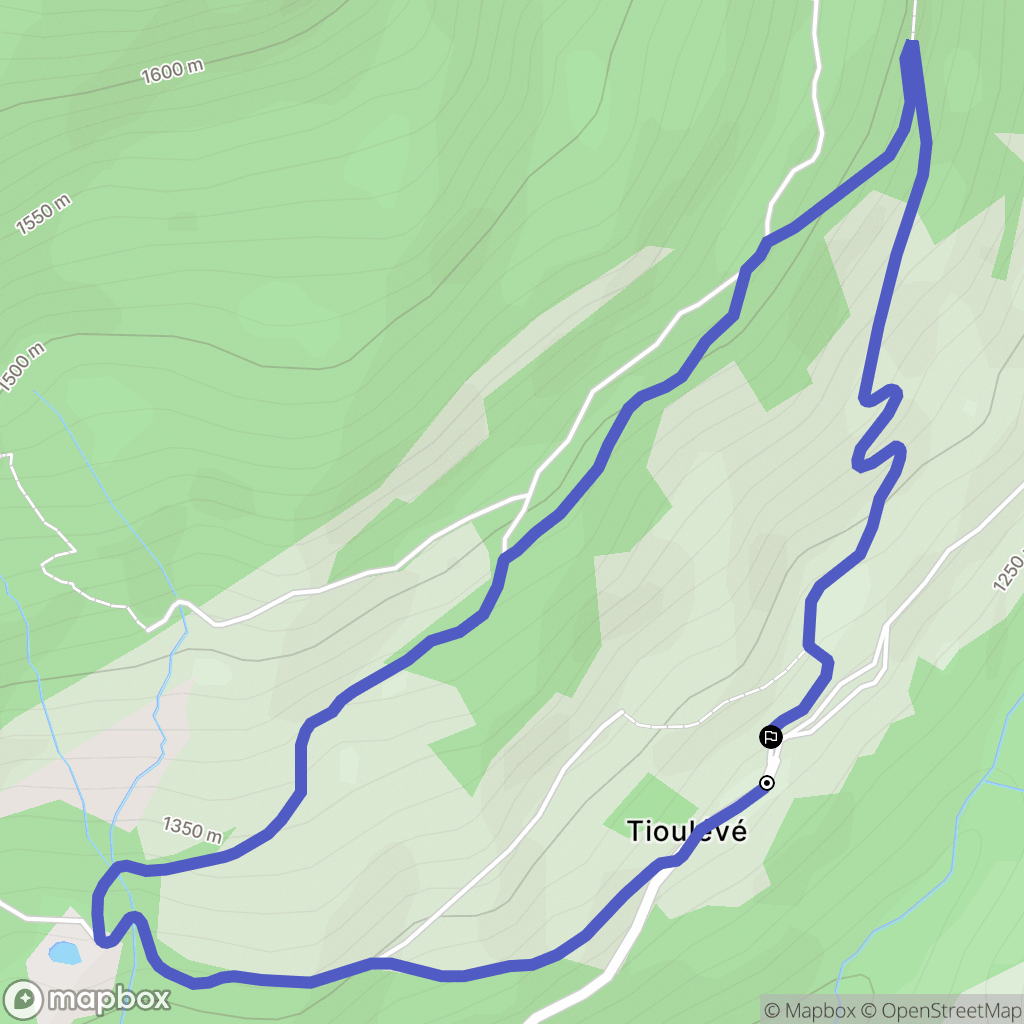Montsapey : carte du parcours de randonnée - France