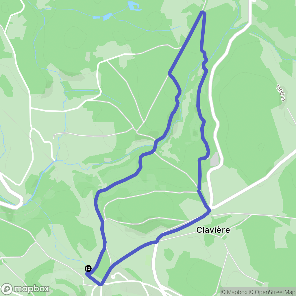 Saint-Agrève : carte du parcours de randonnée - France