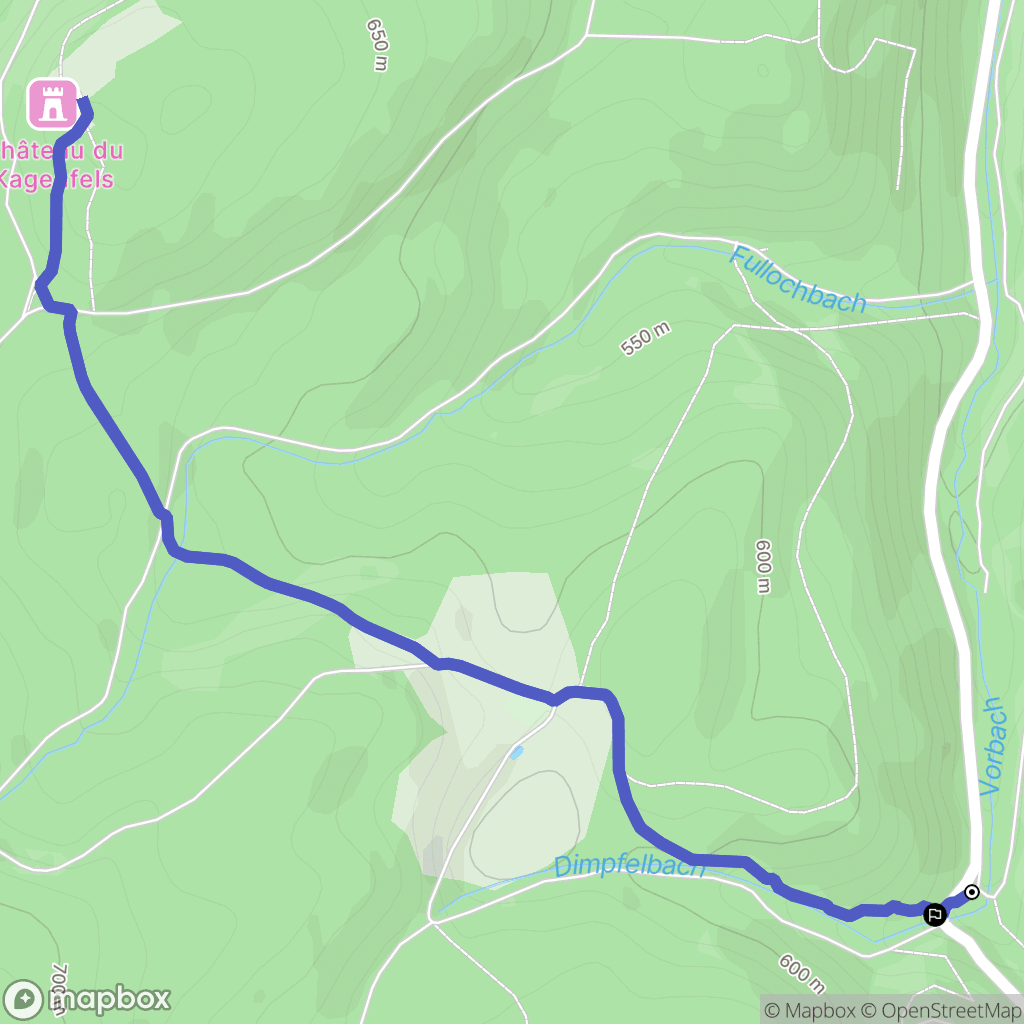 Ottrott : carte du parcours de randonnée - France