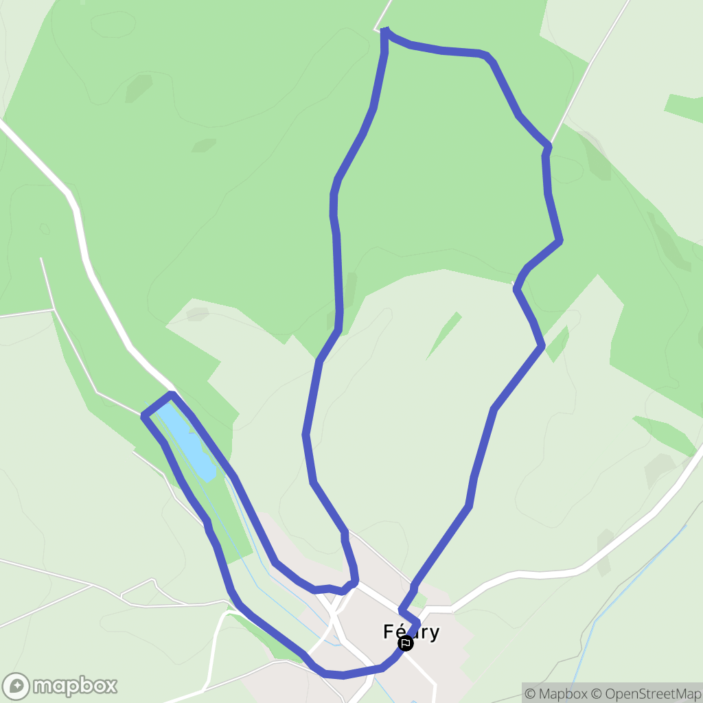Fédry : carte du parcours de randonnée - France