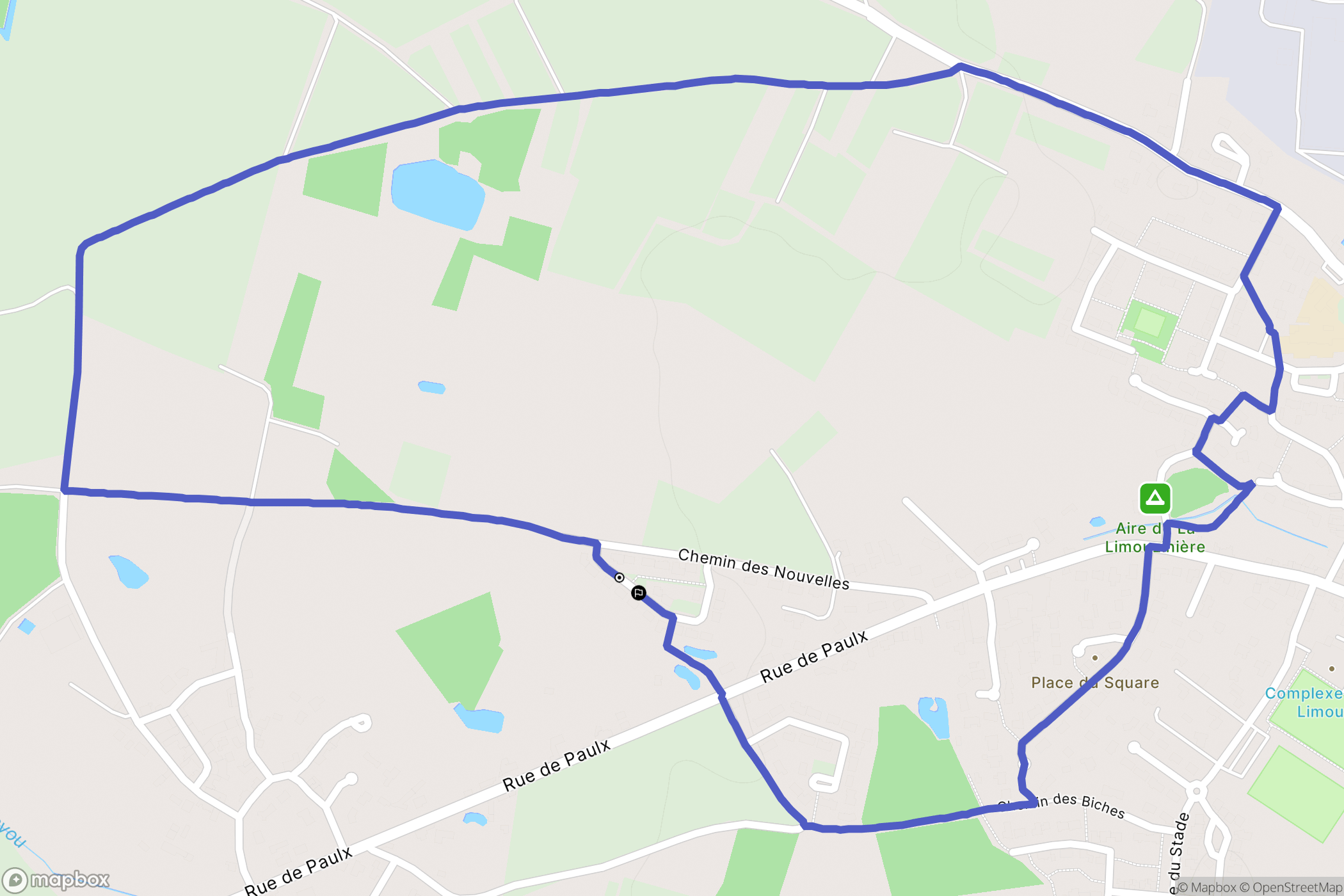 La Limouzinière : carte du parcours de randonnée - France