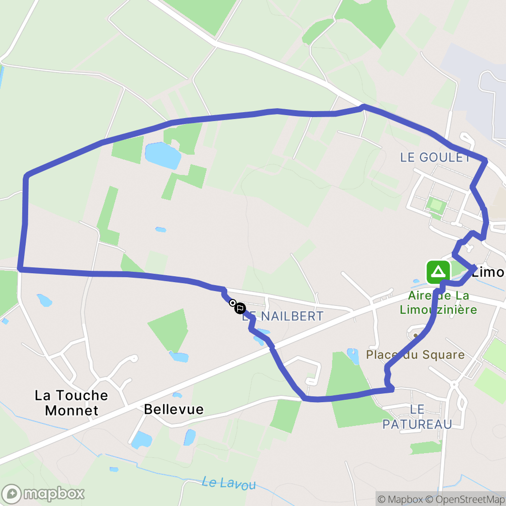 La Limouzinière : carte du parcours de randonnée - France