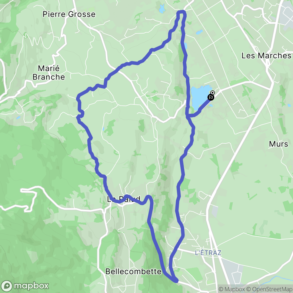 Porte-de-Savoie : carte du parcours de randonnée - France