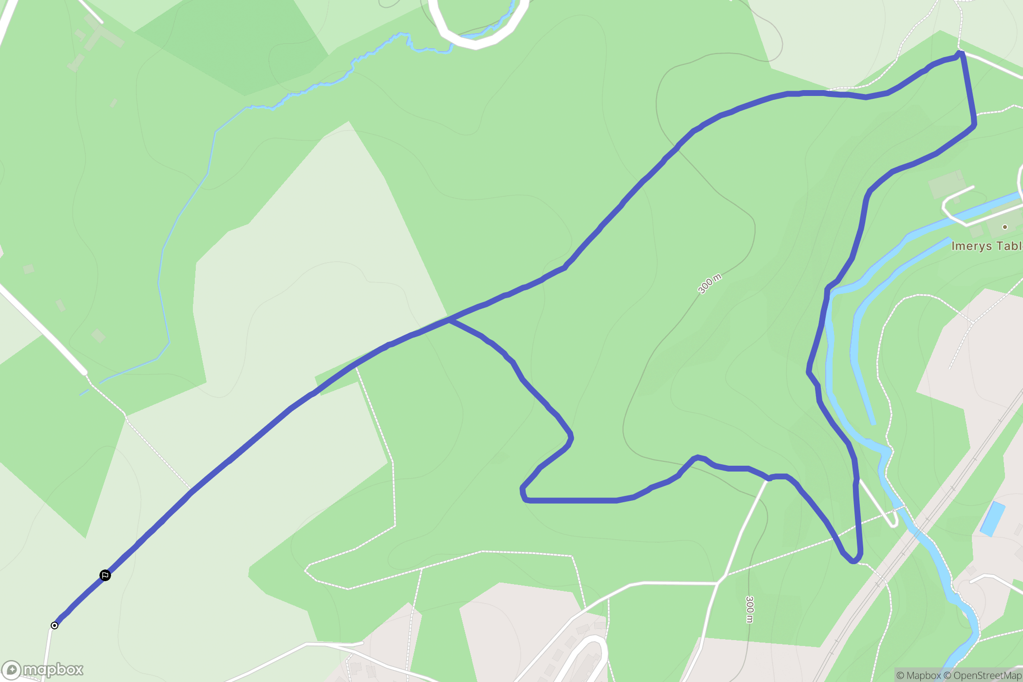 Le Palais-sur-Vienne : carte du parcours de randonnée - France