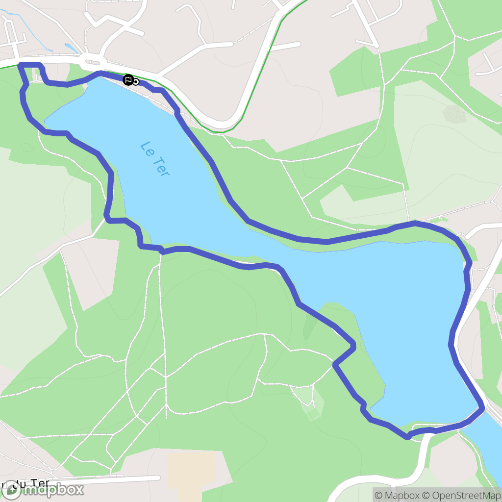 Ploemeur : carte du parcours de randonnée - France