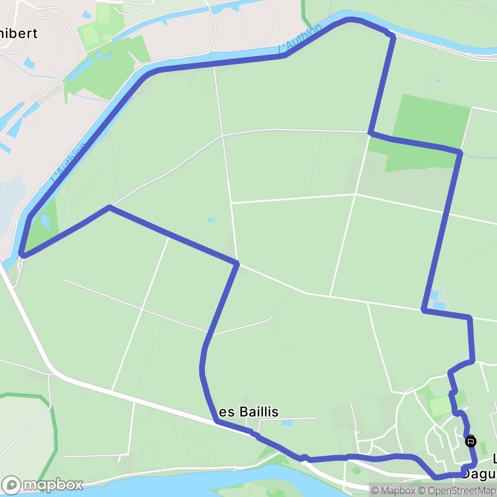Loire-Authion : carte du parcours de randonnée - France
