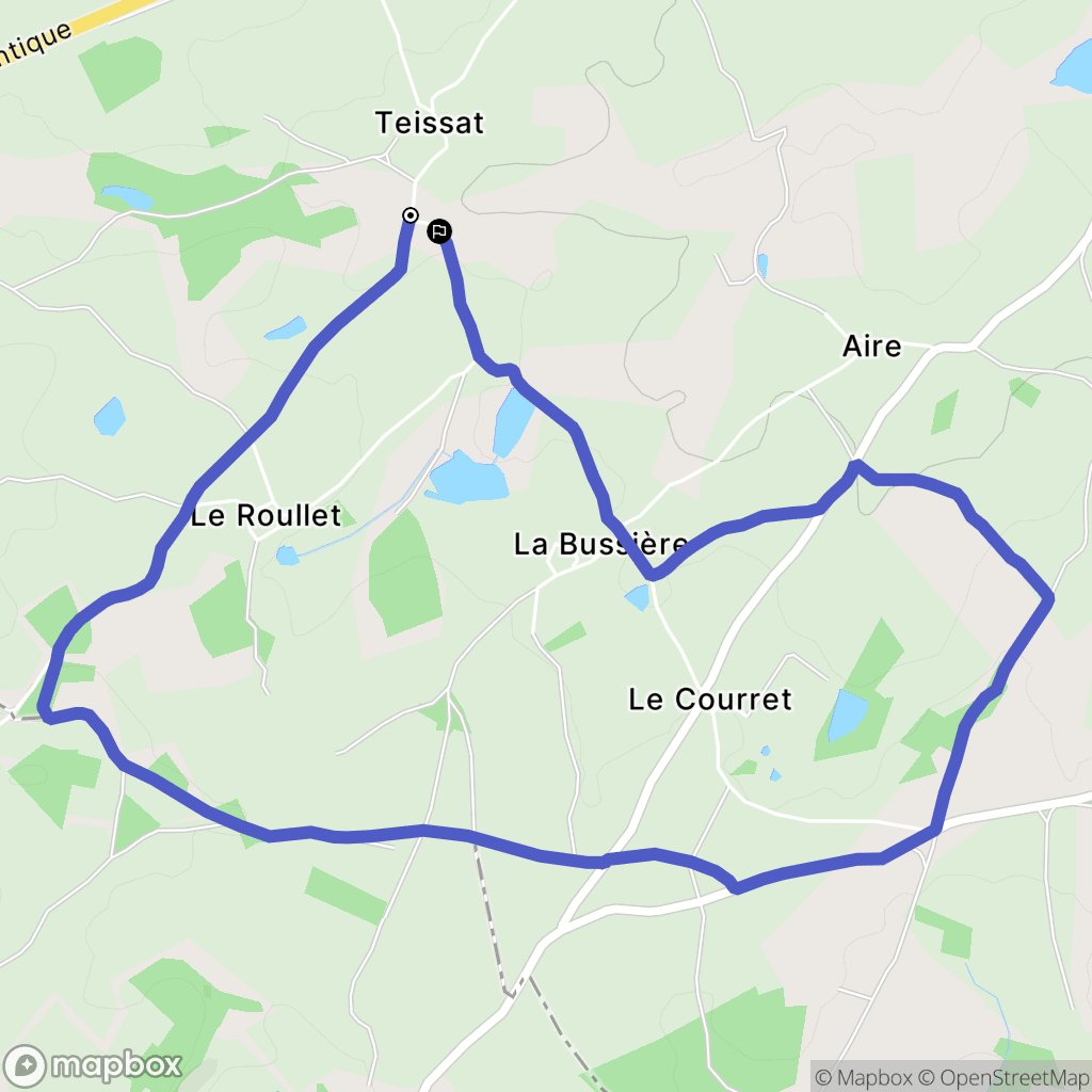 Quinssaines : carte du parcours de randonnée - France