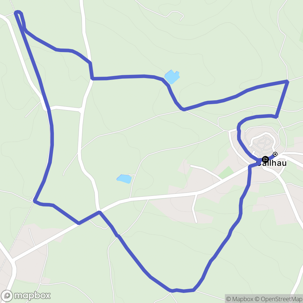 Cailhau : carte du parcours de randonnée - France