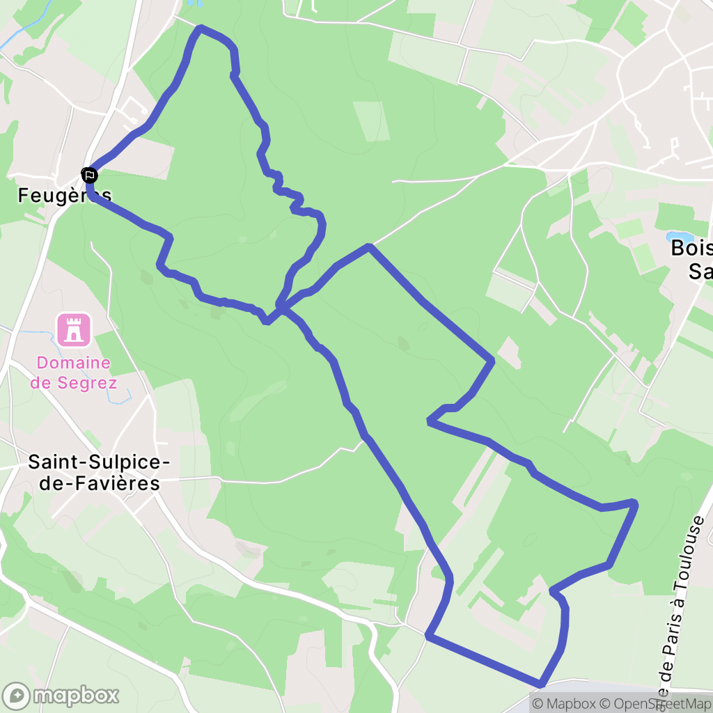 Saint-Yon : carte du parcours de randonnée - France