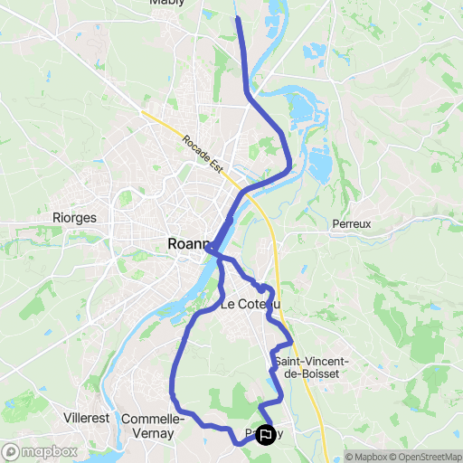 Parigny : carte du parcours de randonnée - France